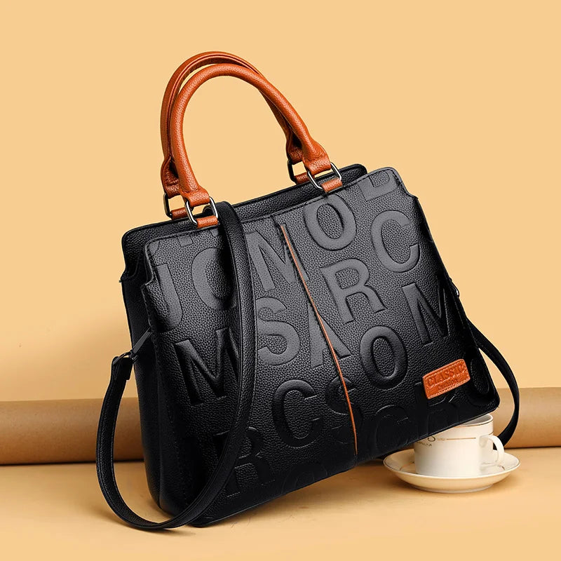 PU Leather Casual Crossbody Bags for Women Ladies Luxury Designer Tote Handbag Female Large Capacity Travel Shoulder Bag Sac