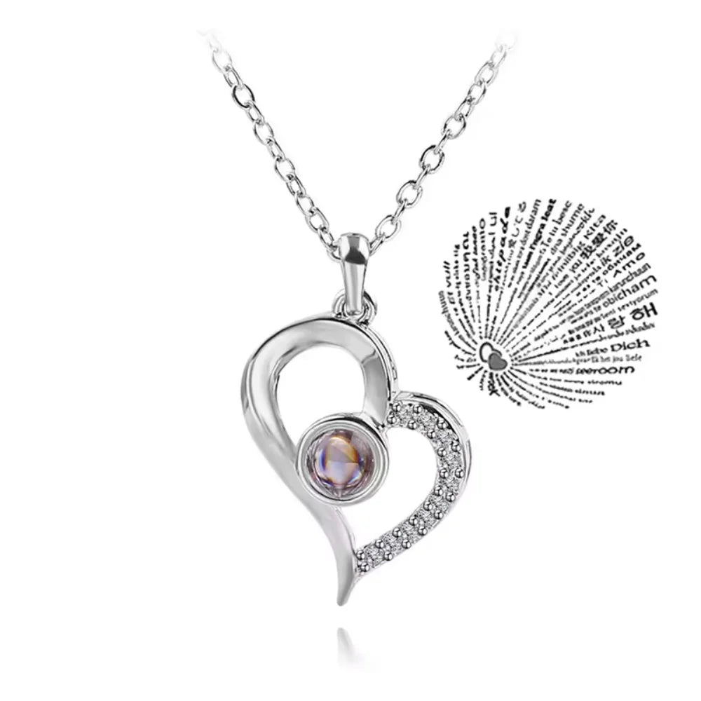 Couple Necklace, Symbol Of Love, Love Language, Text, Gift For The Other Half