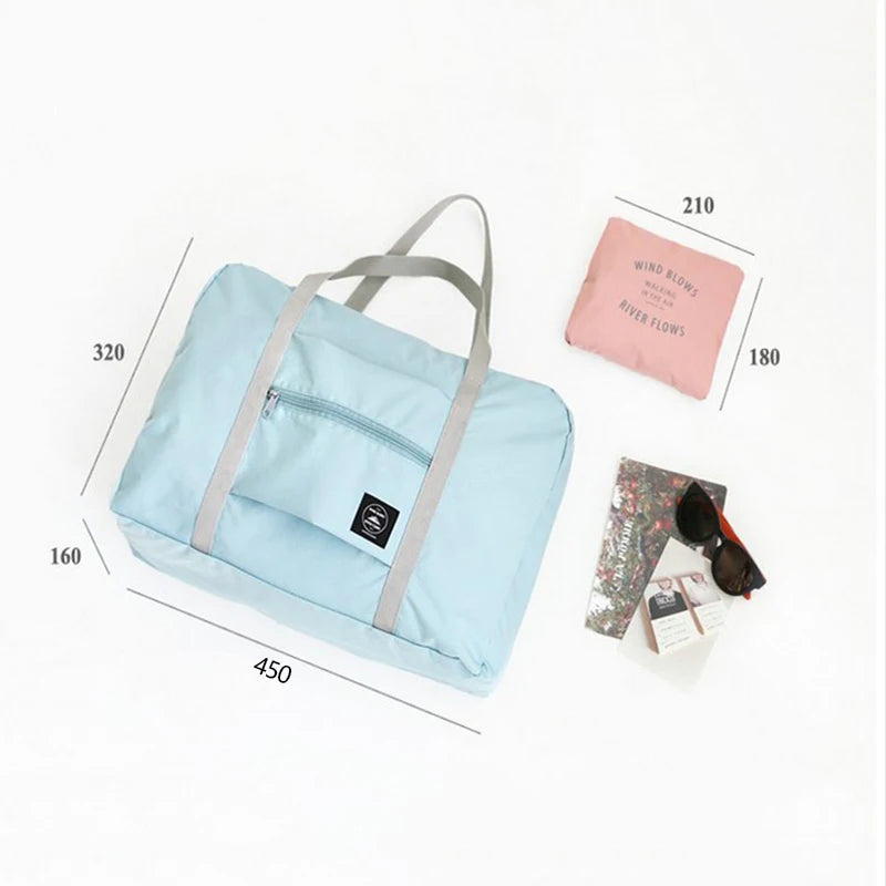 Foldable Travel Storage Bag Large-capacity Baggage Package Portable Multi-function Airplane Handbag Washing Supplies Storage Bag