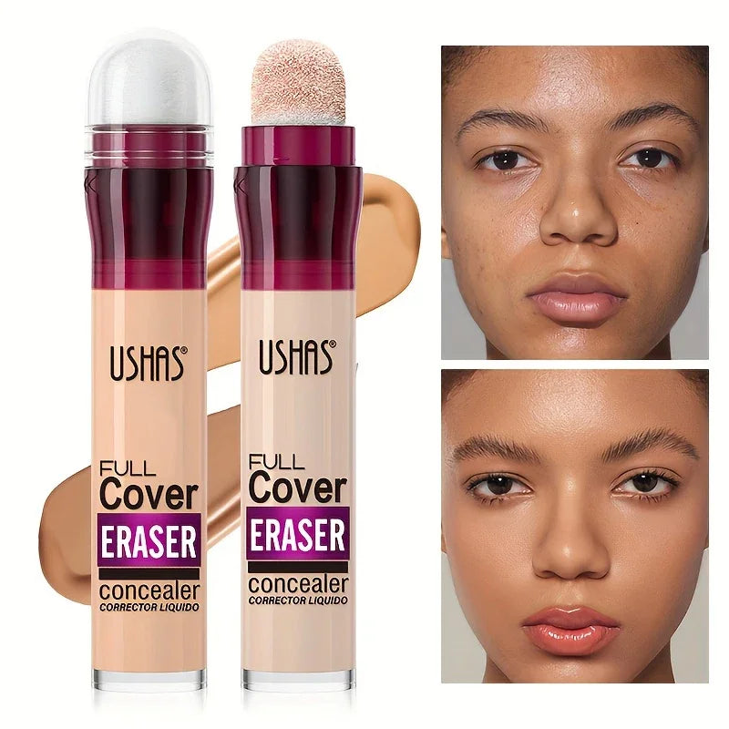 USHAS Sponge Head Cosmetics Black Circle Tear Marks Acne Mask foundation make-up Eraser Waterproof Skin concealer
