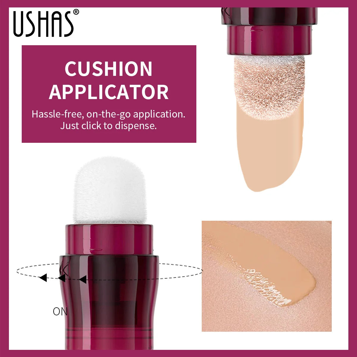 USHAS Sponge Head Cosmetics Black Circle Tear Marks Acne Mask foundation make-up Eraser Waterproof Skin concealer