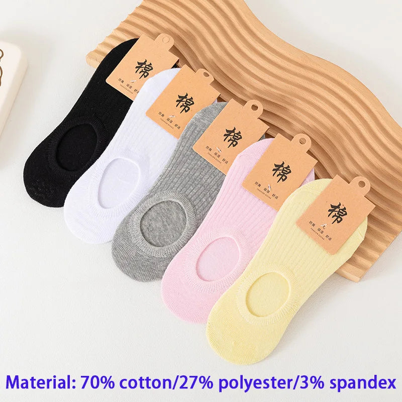 3/5/6/10/20 Pairs of Colored Cotton WOMEN/Men Short Socks, Solid Color Ankle Breathable Sports Socks, Summer Boat Socks