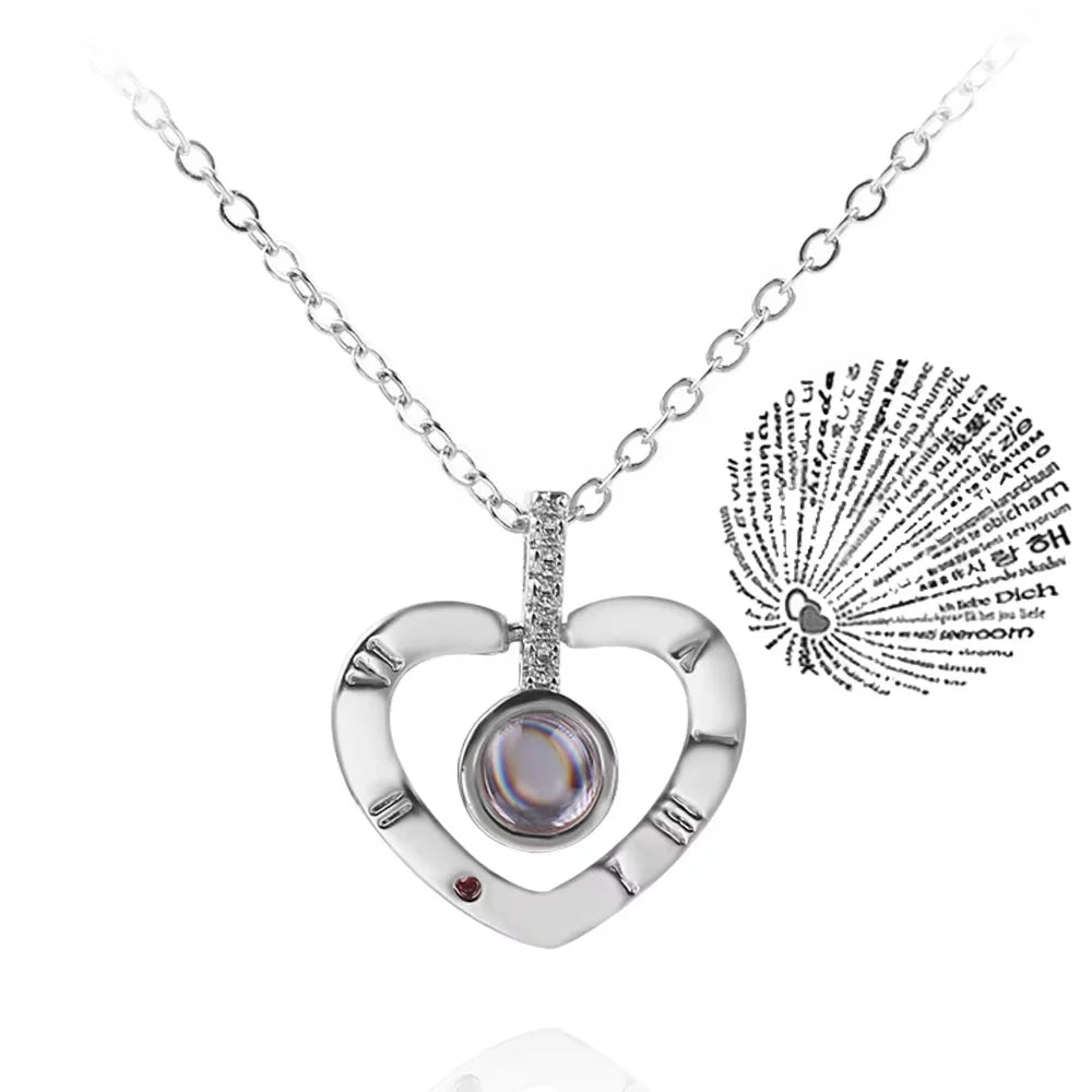 Couple Necklace, Symbol Of Love, Love Language, Text, Gift For The Other Half