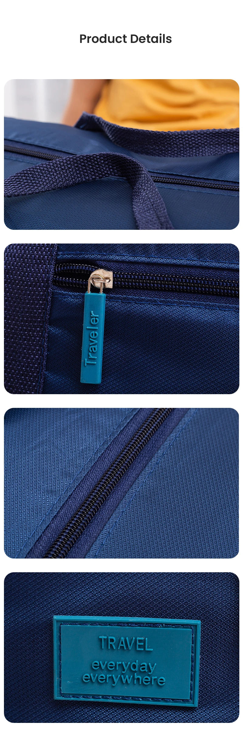 Foldable Travel Bag Lightweight Traveling Duffel Bag for Women Men Tote Bag Carry On Luggage Bag Weekender Overnight Bag