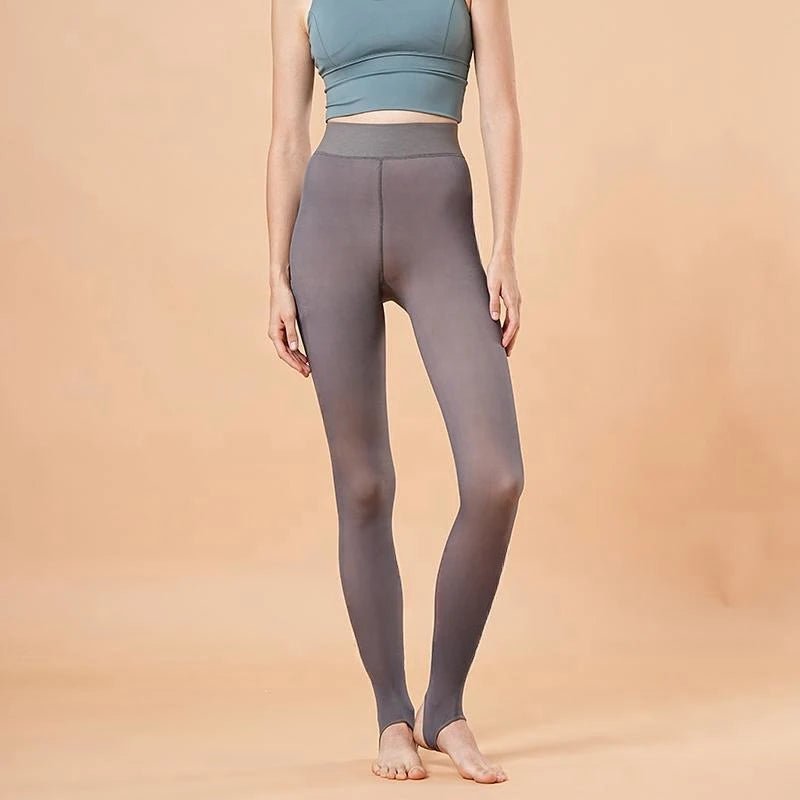 Women Thermal Stockings Sexy Winter Warm Translucent Pantyhose Fleece Thicken Seamless Elastic Tights Woman Velvet Thermo Pants