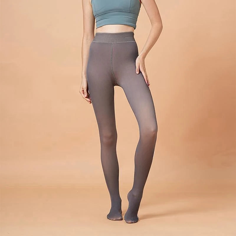 Women Thermal Stockings Sexy Winter Warm Translucent Pantyhose Fleece Thicken Seamless Elastic Tights Woman Velvet Thermo Pants