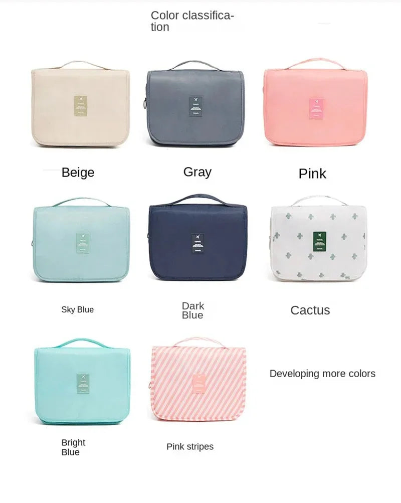 High Quality Travel Makeup Bag Waterproof Toiletries Organizer Women Neceser Bathroom Hook Wash Pouch Hook Makeup Storage Bag