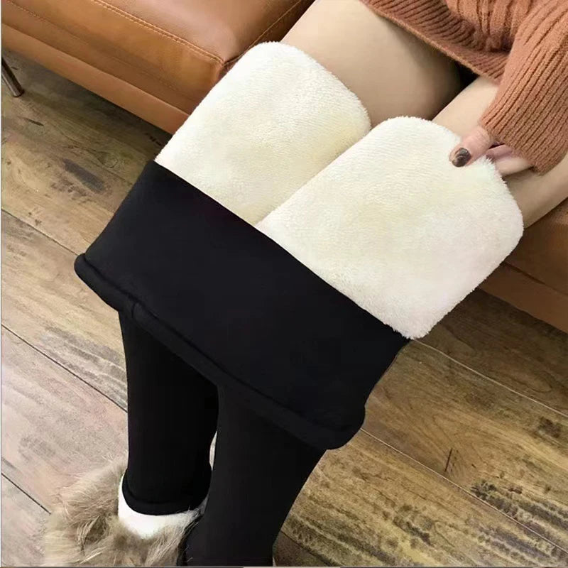 Women Thermal Stockings Sexy Winter Warm Translucent Pantyhose Fleece Thicken Seamless Elastic Tights Woman Velvet Thermo Pants