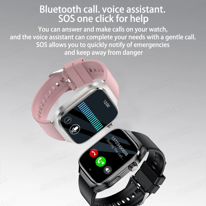 2025 New Uric Acid Blood Fat Smart Watch Men ECG+PPG Pulse Blood Pressure Bluetooth Call Sports for Xiaomi Health Tracking Watch