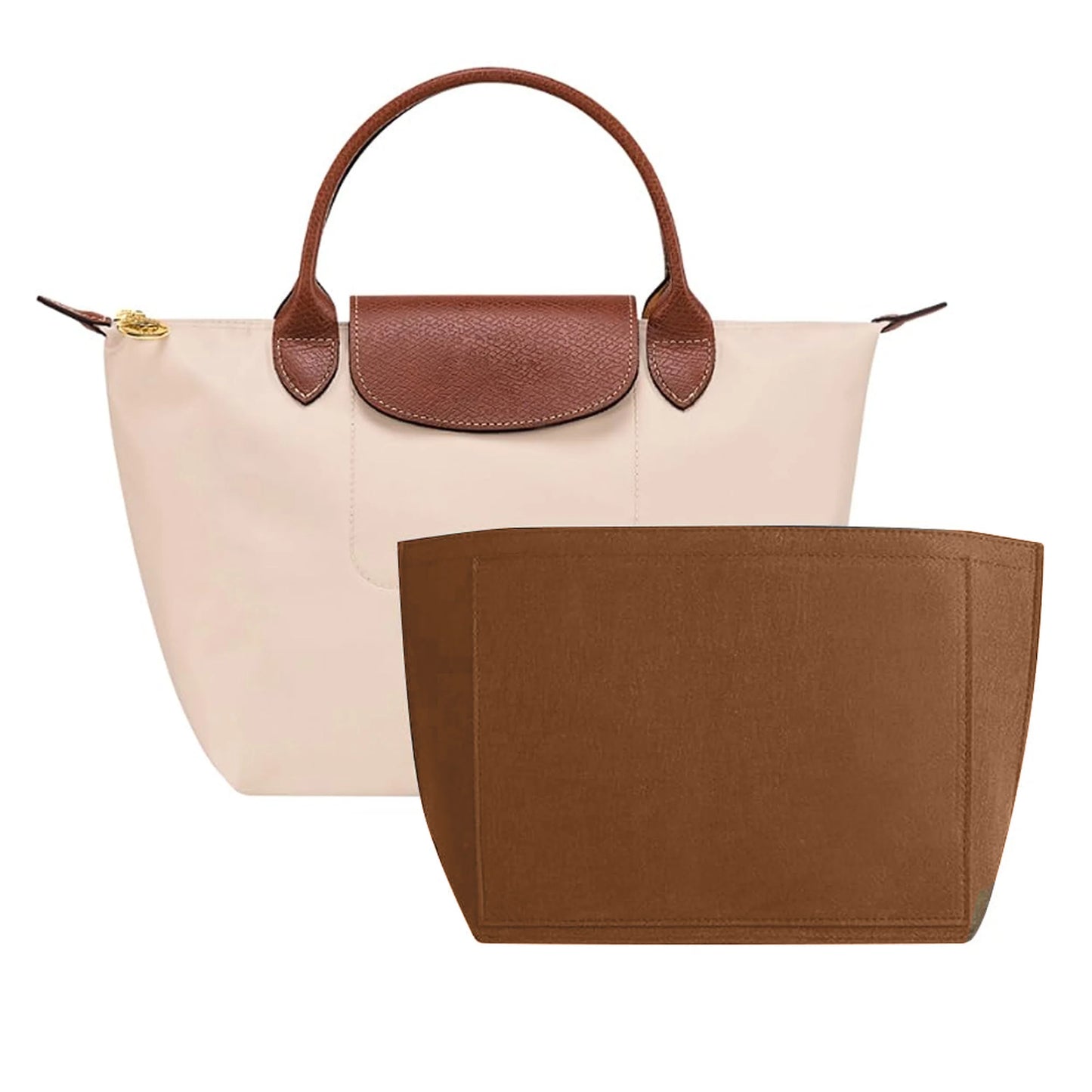 Felt Insert Bag Fits For Longchamp Handbag Liner Bag Felt Cloth Makeup Bag Support Travel Portable Insert Purse Organizer